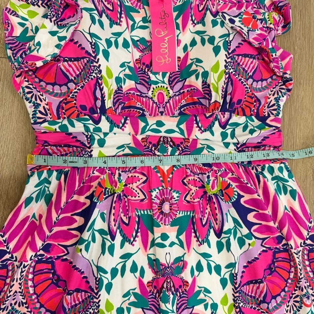NWT Lilly Pulitzer Adriann Flutter Sleeve Maxi Dress Size Medium - Picture 10 of 15